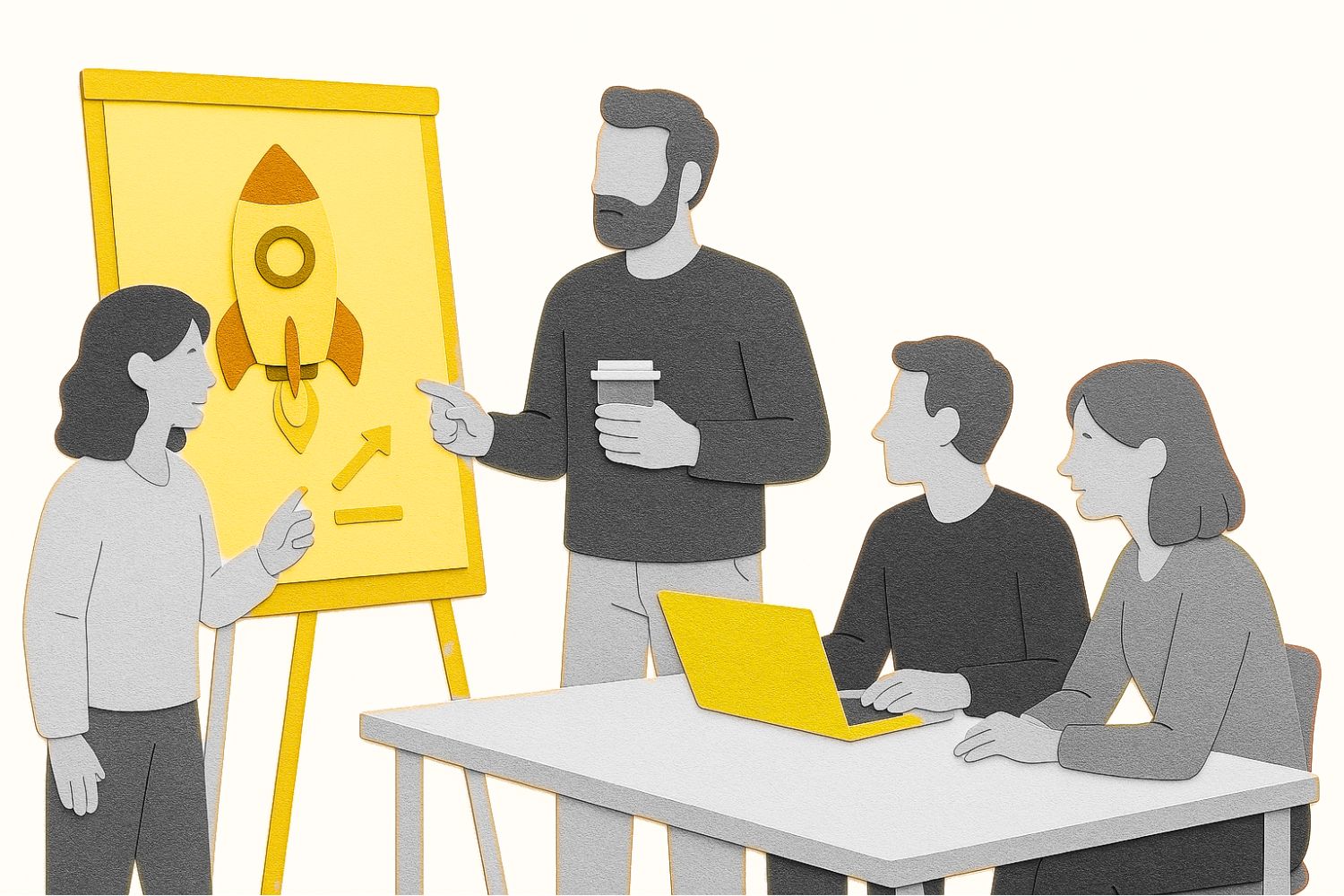 Group of startup founders at an event